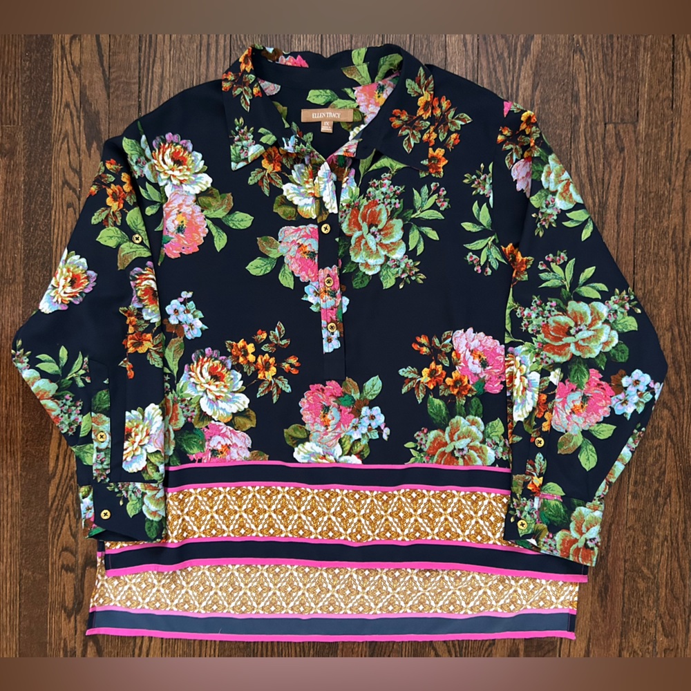 Ellen Tracy Floral Tunic